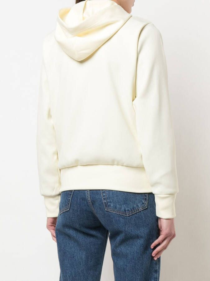 Comme Des Garçons Play Hoodie met rits Wit