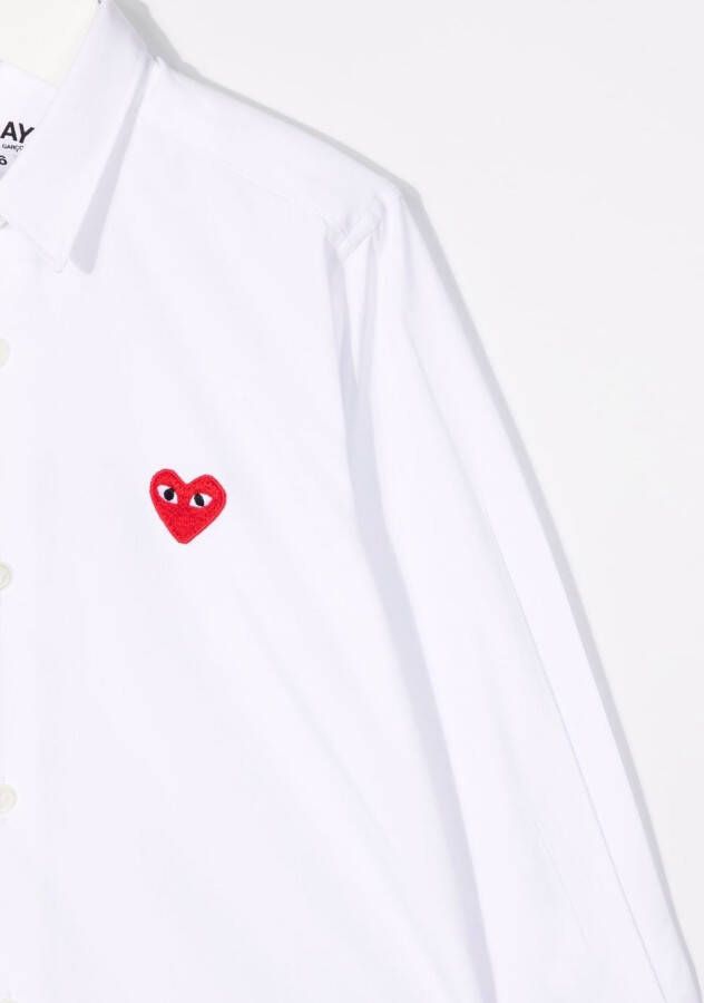 Comme Des Garçons Play Kids Button-up shirt Wit