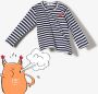 Comme Des Garçons Play Kids T-shirt met logopatch Blauw - Thumbnail 2