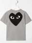 Comme Des Garçons Play Kids T-shirt met logoprint Grijs - Thumbnail 2