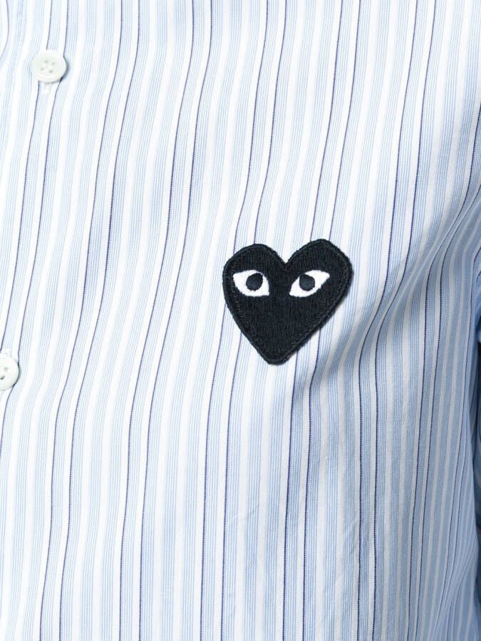 Comme Des Garçons Play klassiek gestreepte overhemd Blauw