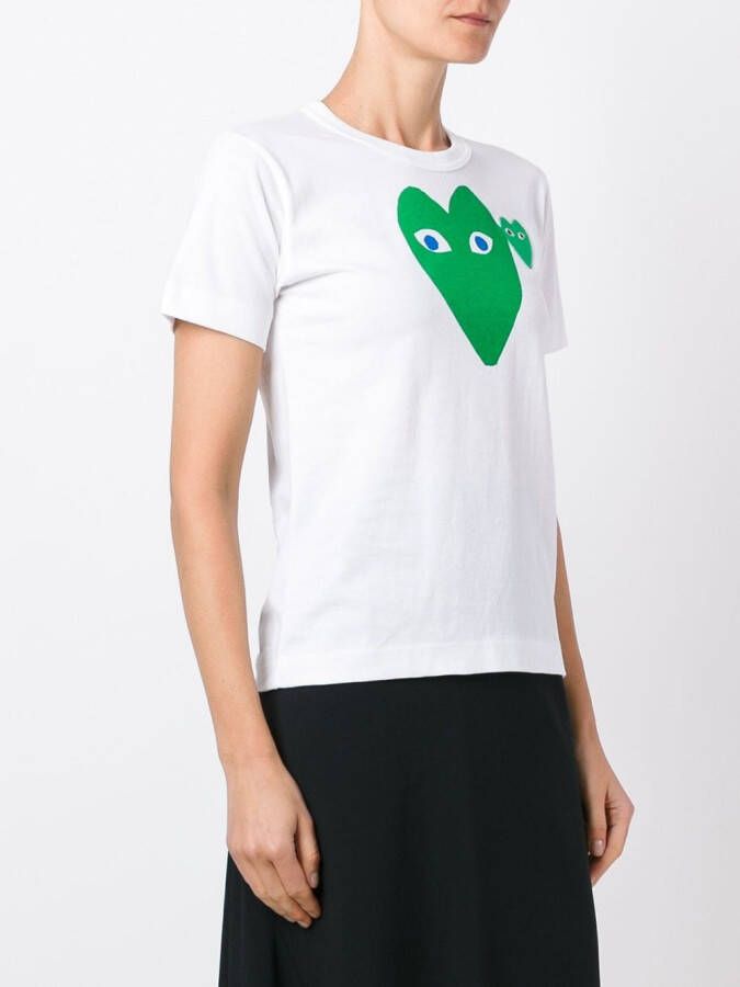 Comme Des Garçons Play logo print T-shirt Wit