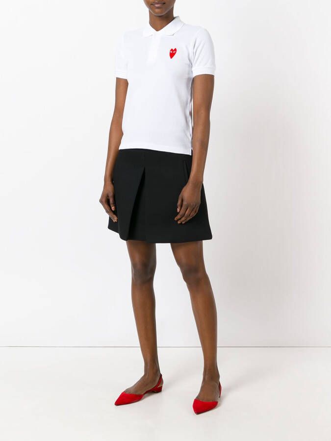 Comme Des Garçons Play logo stempel top Wit
