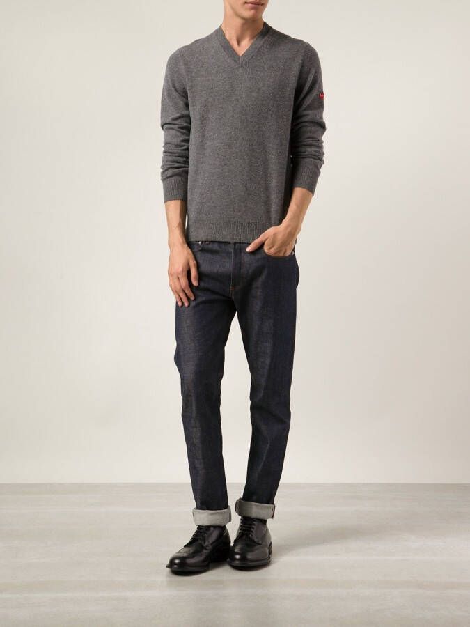 Comme Des Garçons Play mini-halssweater met v-hals Grijs