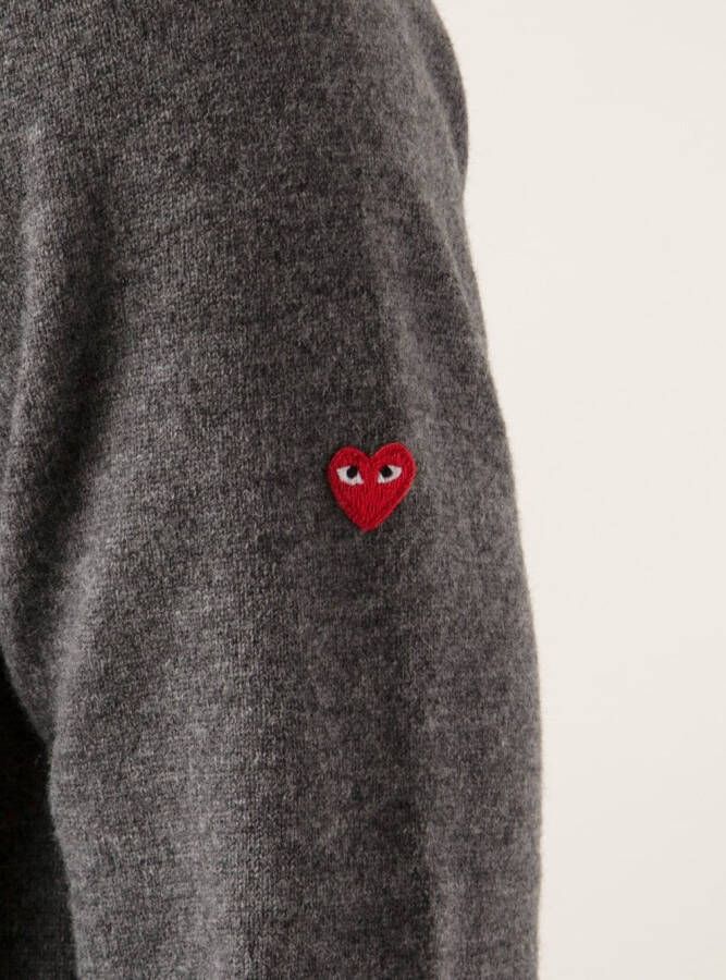 Comme Des Garçons Play mini-halssweater met v-hals Grijs