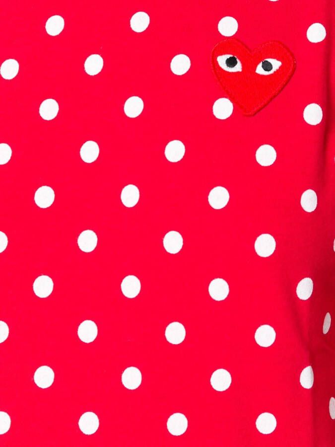 Comme Des Garçons Play polka dot heart logo T-shirt Veelkleurig