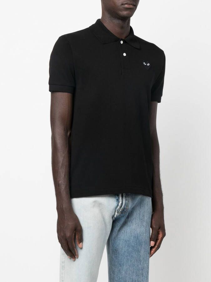 Comme Des Garçons Play poloshirt met geborduurd logo Zwart