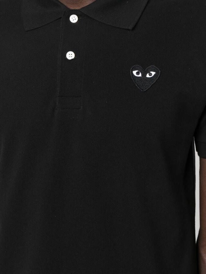 Comme Des Garçons Play poloshirt met geborduurd logo Zwart