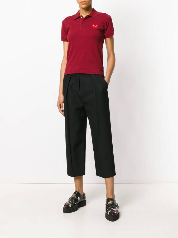 Comme Des Garçons Play poloshirt met logo Rood