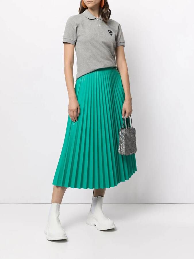 Comme Des Garçons Play Poloshirt met logopatch Grijs