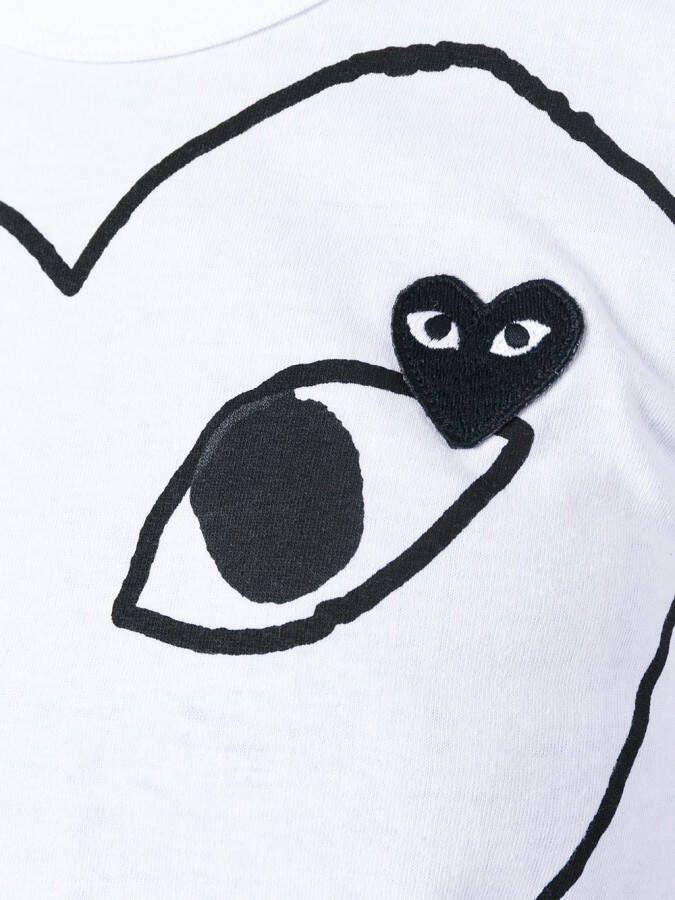Comme Des Garçons Play printed heart T-shirt Wit