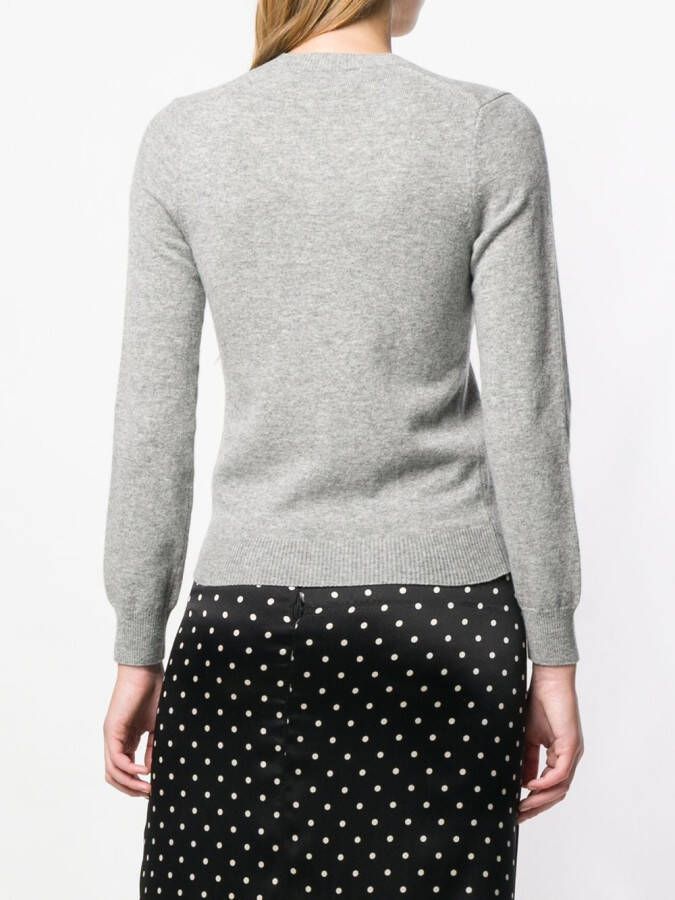 Comme Des Garçons Play Trui met geborduurd logo Grijs