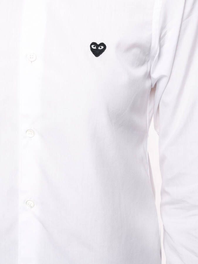 Comme Des Garçons Play Shirt met geborduurd logo Wit