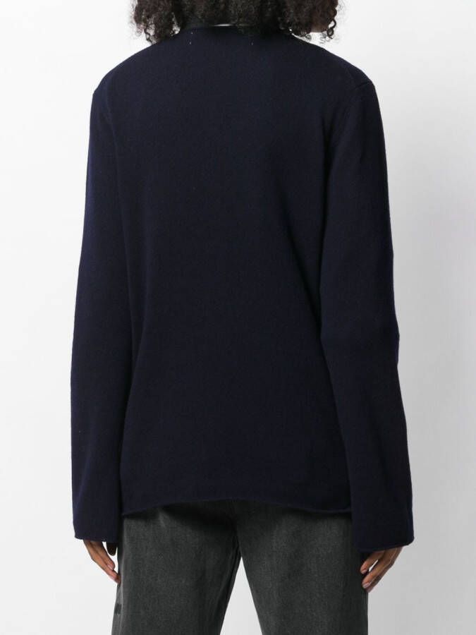 Comme Des Garçons Play Sweater met hart logo Blauw