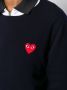 Comme Des Garçons Play Sweater met hart logo Blauw - Thumbnail 5