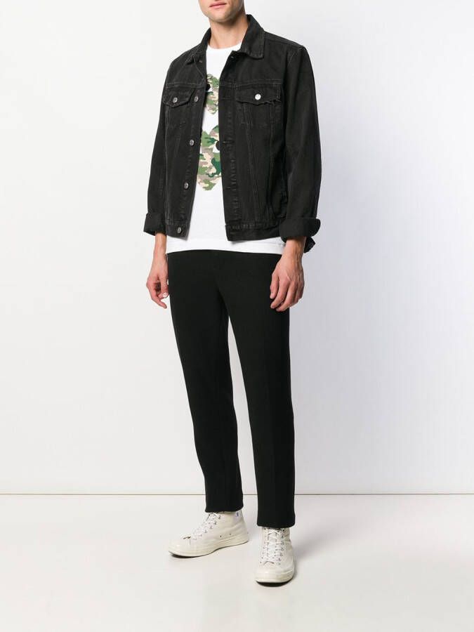 Comme Des Garçons Play T-shirt met camouflage hart Wit