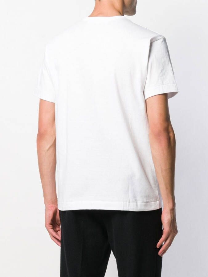 Comme Des Garçons Play T-shirt met camouflage hart Wit