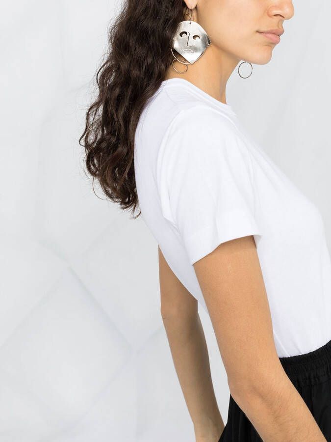Comme Des Garçons Play T-shirt met geborduurde harten Wit