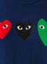 Comme Des Garçons Play T-shirt met hartjesprint Blauw - Thumbnail 5