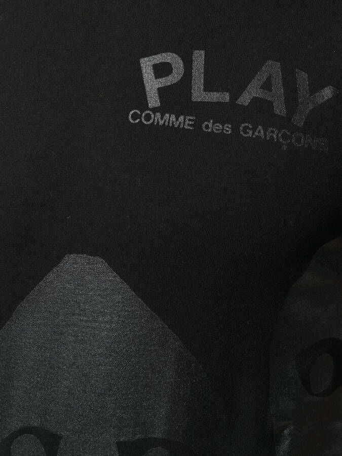 Comme Des Garçons Play T-shirt met hartjesprint Zwart