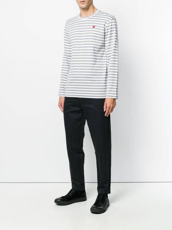Comme Des Garçons Play t-shirt met hartlogo Grijs