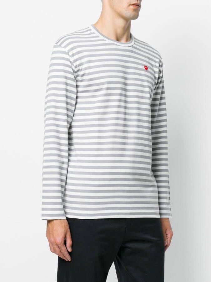 Comme Des Garçons Play t-shirt met hartlogo Grijs