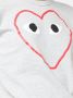 Comme Des Garçons Play T-shirt met hartprint Grijs - Thumbnail 5