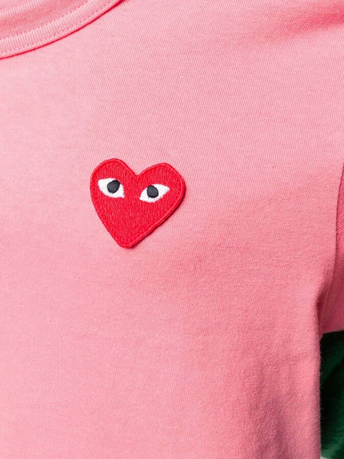 Comme Des Garçons Play T-shirt met hartprint Roze