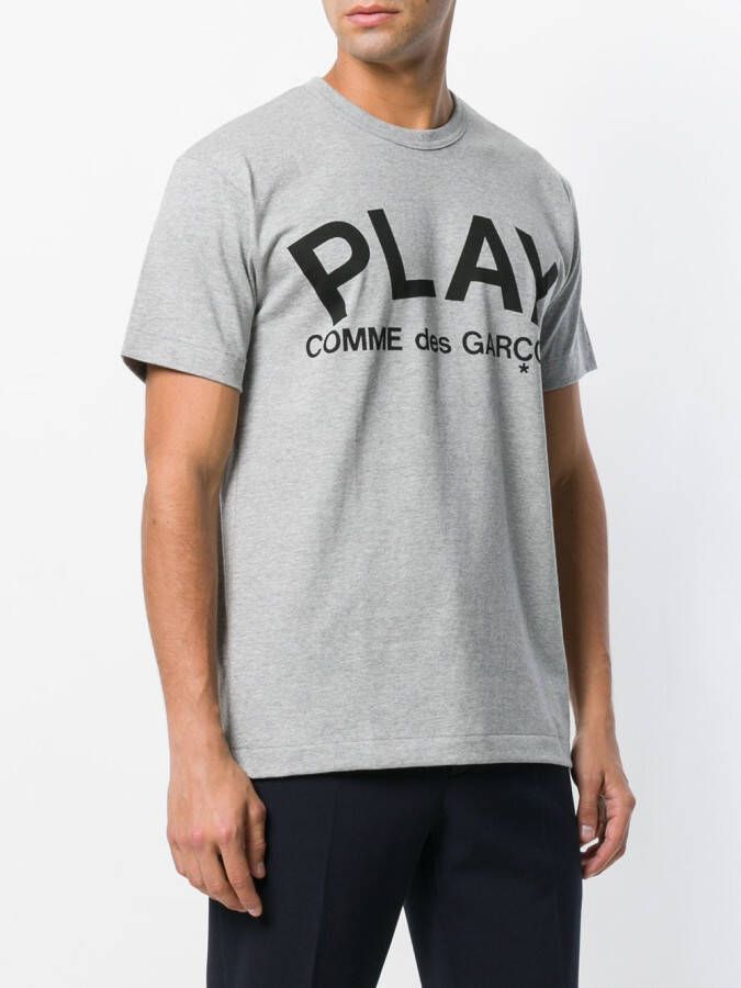 Comme Des Garçons Play printed logo T-shirt Grijs
