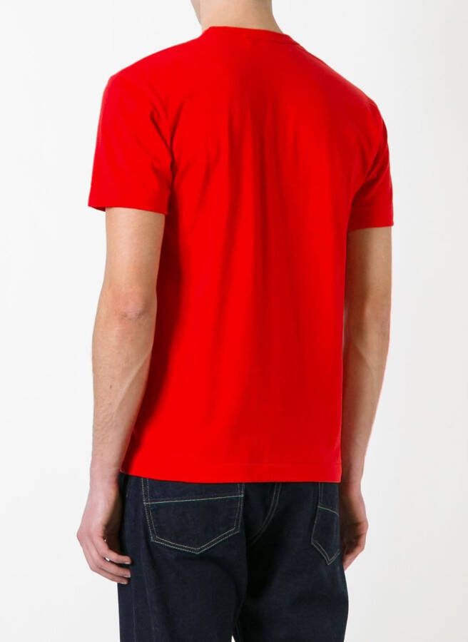 Comme Des Garçons Play t-shirt met logo op voorkant Rood