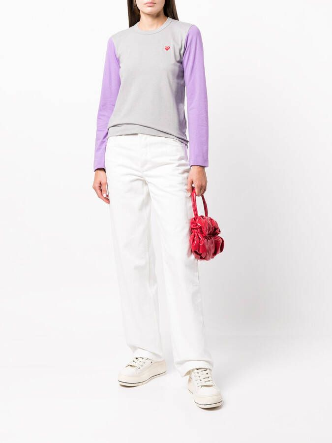 Comme Des Garçons Play Tweekleurige trui Grijs