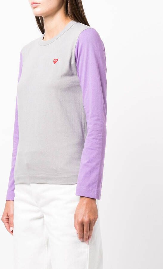 Comme Des Garçons Play Tweekleurige trui Grijs