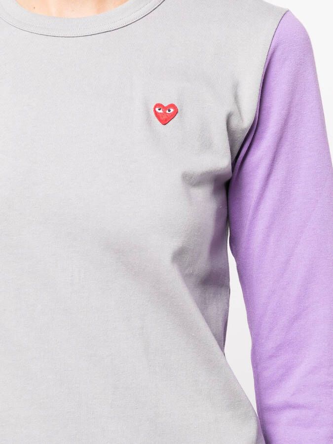 Comme Des Garçons Play Tweekleurige trui Grijs