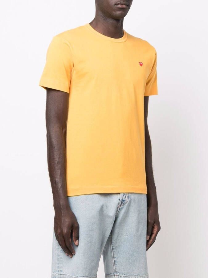 Comme Des Garçons Play T-shirt met logopatch Oranje
