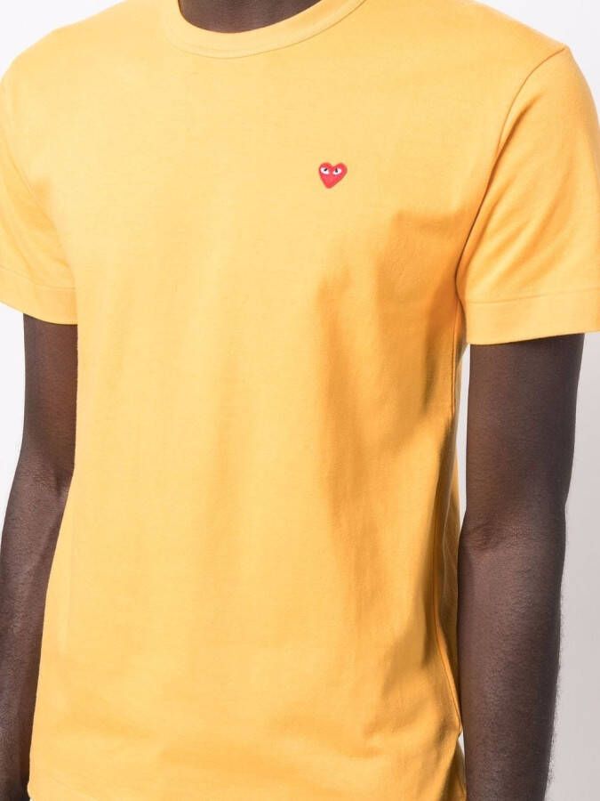 Comme Des Garçons Play T-shirt met logopatch Oranje