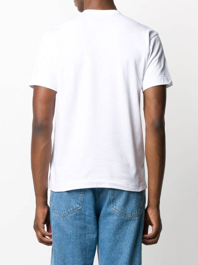 Comme Des Garçons Play T-shirt met logoplakkaat Wit