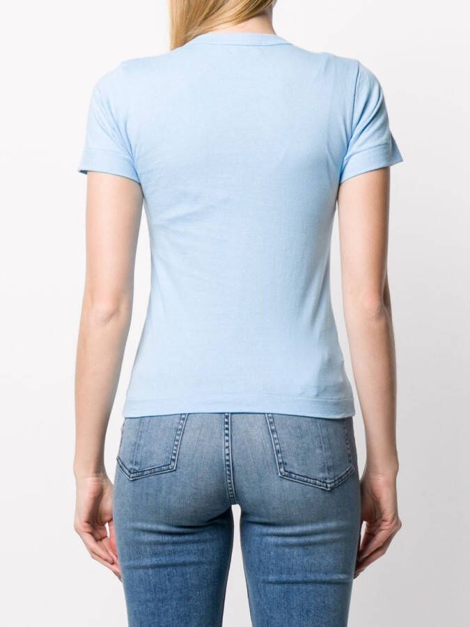 Comme Des Garçons Play T-shirt met logoprint Blauw