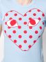 Comme Des Garçons Play T-shirt met logoprint Blauw - Thumbnail 5