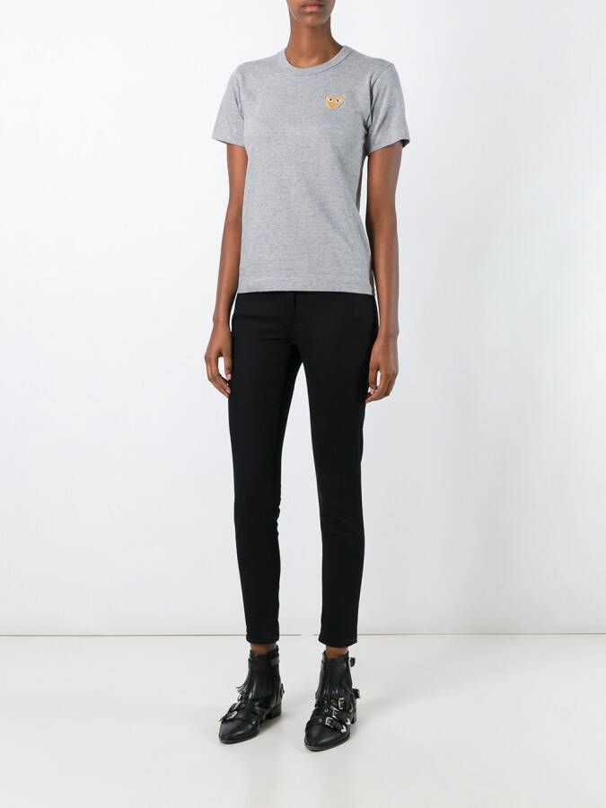 Comme Des Garçons Play T-shirt met logoprint Grijs