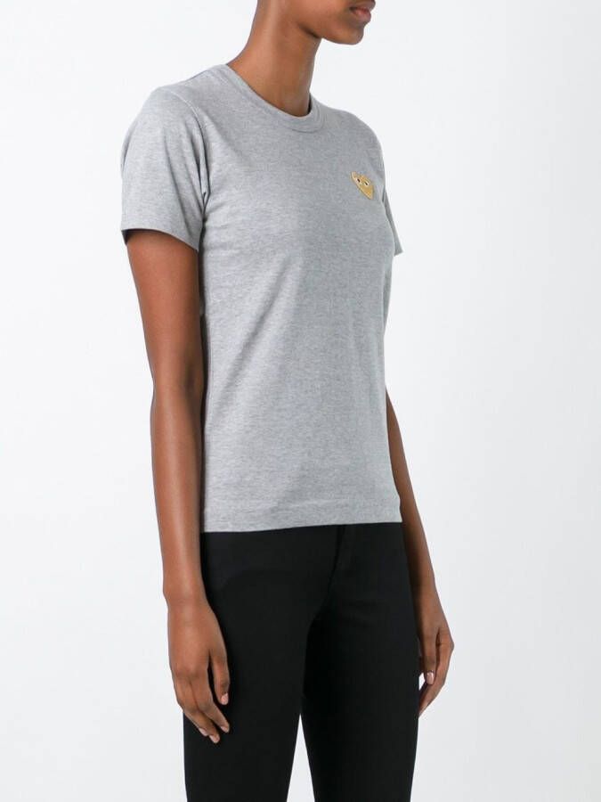 Comme Des Garçons Play T-shirt met logoprint Grijs