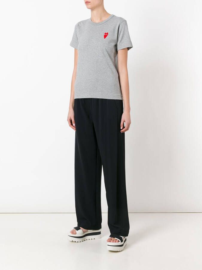 Comme Des Garçons Play T-shirt met logoprint Grijs