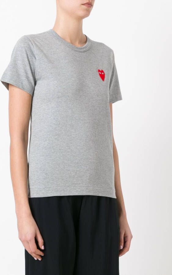 Comme Des Garçons Play T-shirt met logoprint Grijs