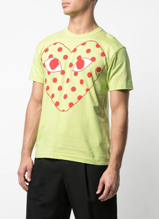 Comme Des Garçons Play T-shirt met logoprint Groen