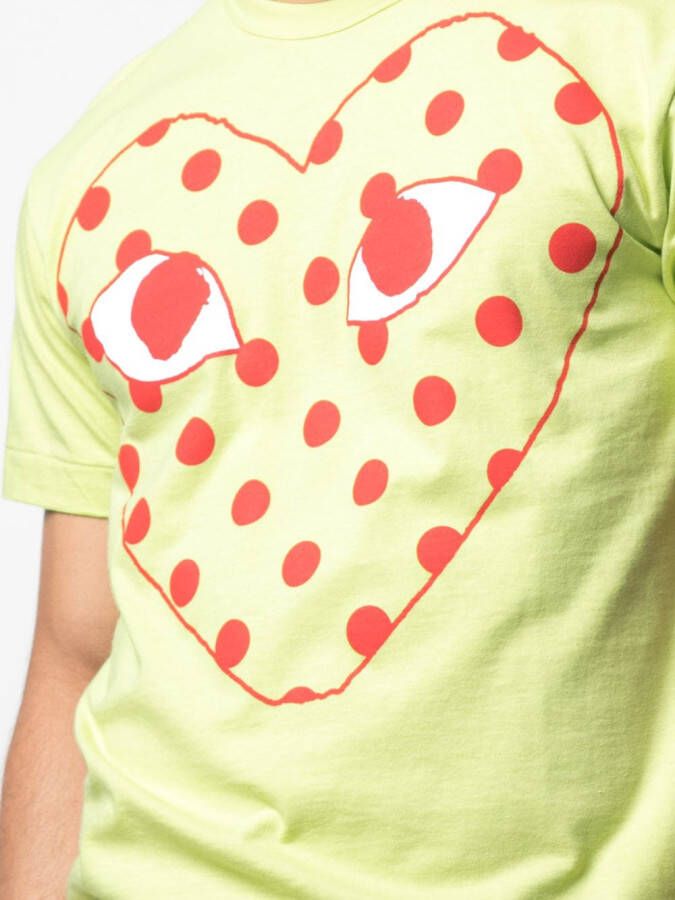 Comme Des Garçons Play T-shirt met logoprint Groen