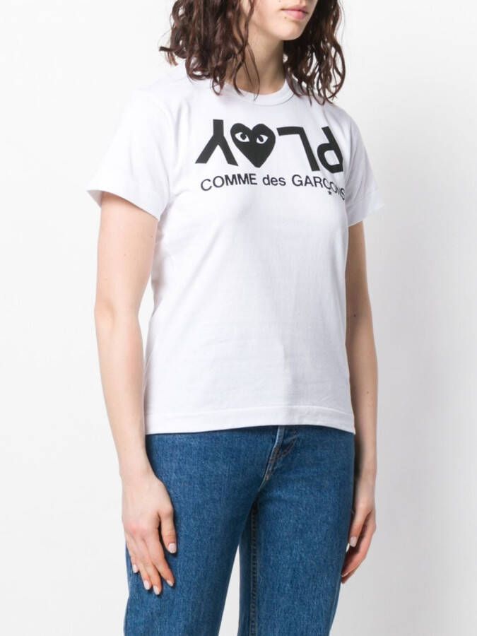 Comme Des Garçons Play T-shirt met logoprint Wit