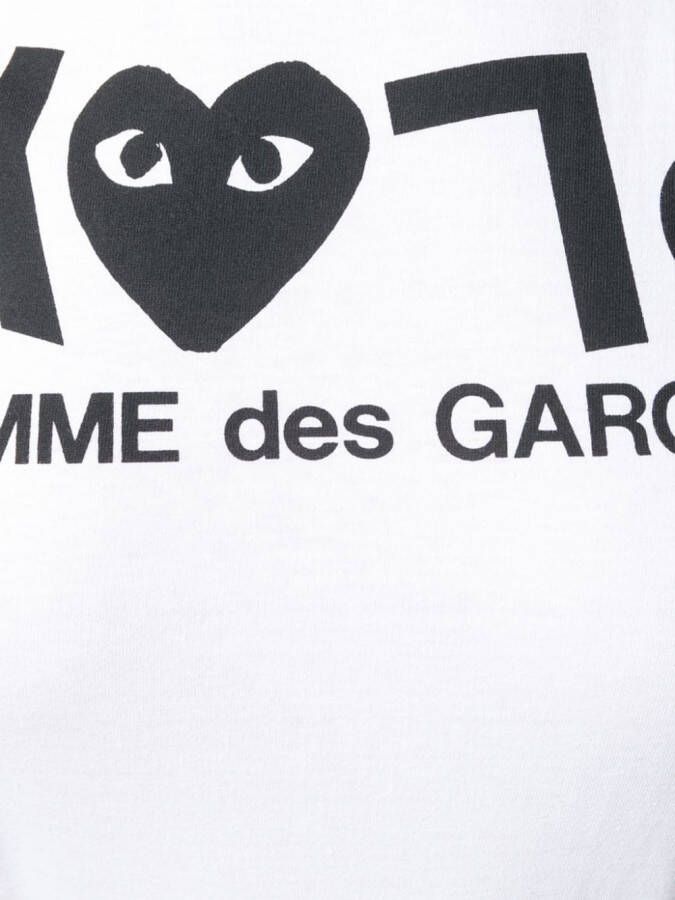 Comme Des Garçons Play T-shirt met logoprint Wit