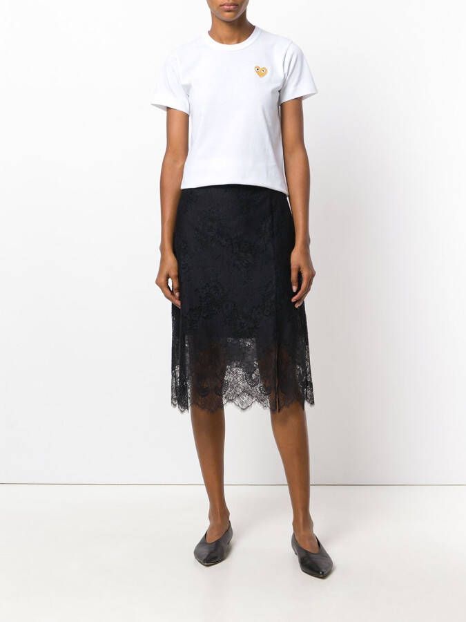 Comme Des Garçons Play T-shirt met logoprint Wit