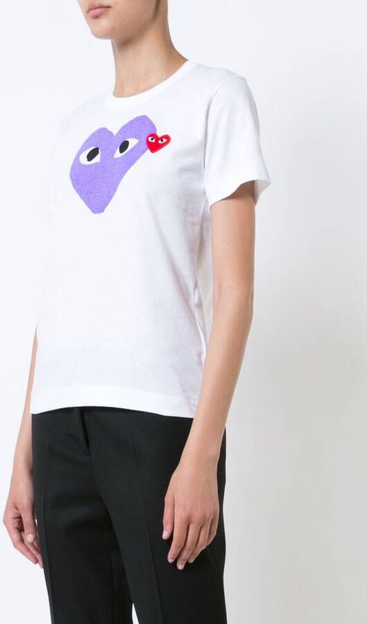 Comme Des Garçons Play T-shirt met logoprint Wit