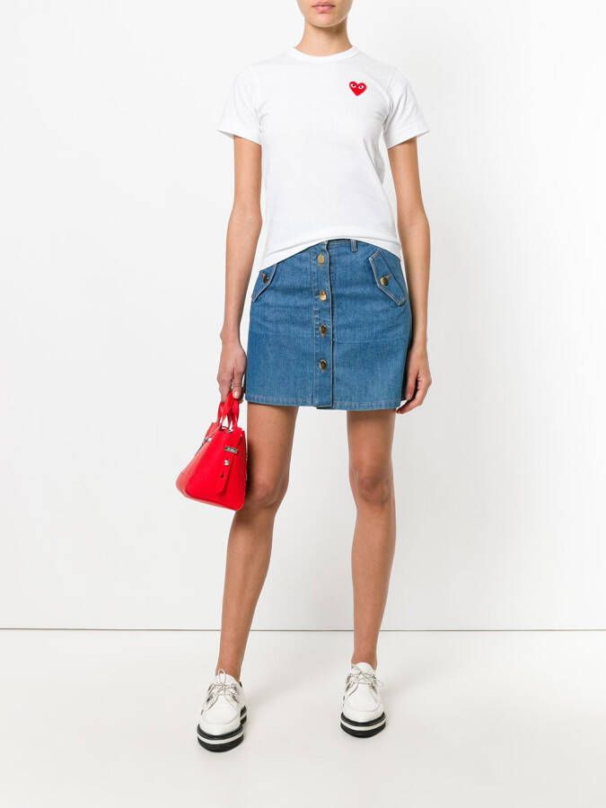 Comme Des Garçons Play T-shirt met logoprint Wit