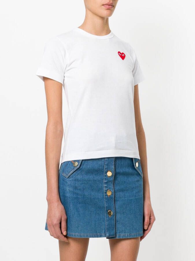 Comme Des Garçons Play T-shirt met logoprint Wit